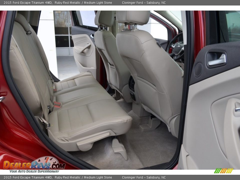 2015 Ford Escape Titanium 4WD Ruby Red Metallic / Medium Light Stone Photo #15
