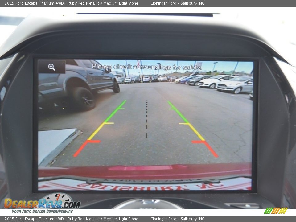 2015 Ford Escape Titanium 4WD Ruby Red Metallic / Medium Light Stone Photo #21