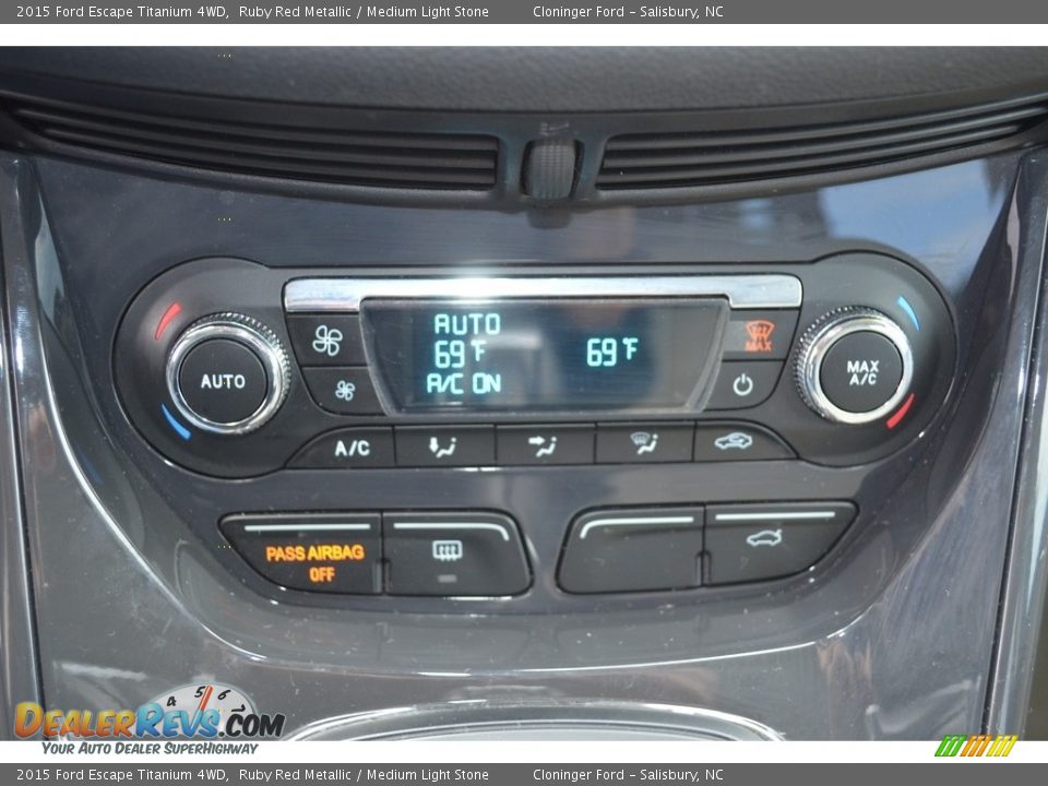 2015 Ford Escape Titanium 4WD Ruby Red Metallic / Medium Light Stone Photo #22