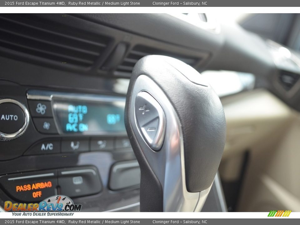 2015 Ford Escape Titanium 4WD Ruby Red Metallic / Medium Light Stone Photo #25