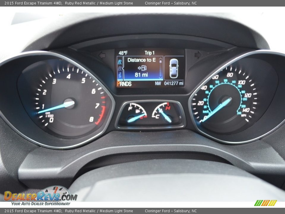 2015 Ford Escape Titanium 4WD Ruby Red Metallic / Medium Light Stone Photo #27