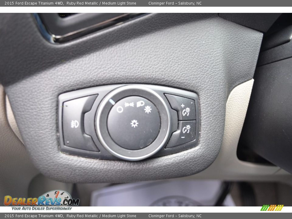 2015 Ford Escape Titanium 4WD Ruby Red Metallic / Medium Light Stone Photo #28