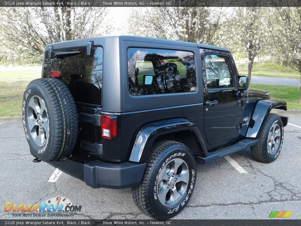 2018 Jeep Wrangler Sahara 4x4 Black / Black Photo #6