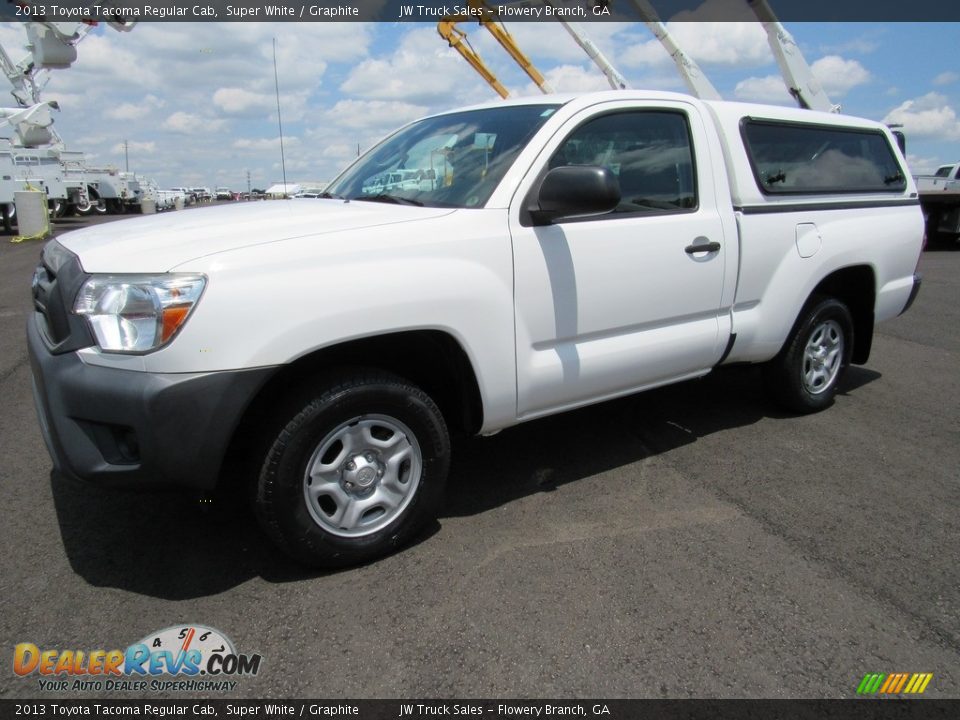 2013 Toyota Tacoma Regular Cab Super White / Graphite Photo #2