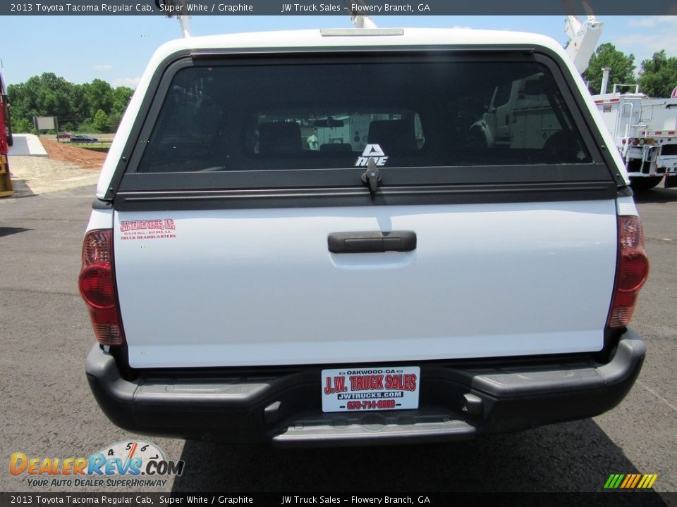 2013 Toyota Tacoma Regular Cab Super White / Graphite Photo #5
