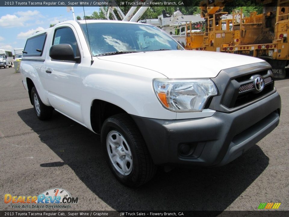 2013 Toyota Tacoma Regular Cab Super White / Graphite Photo #8
