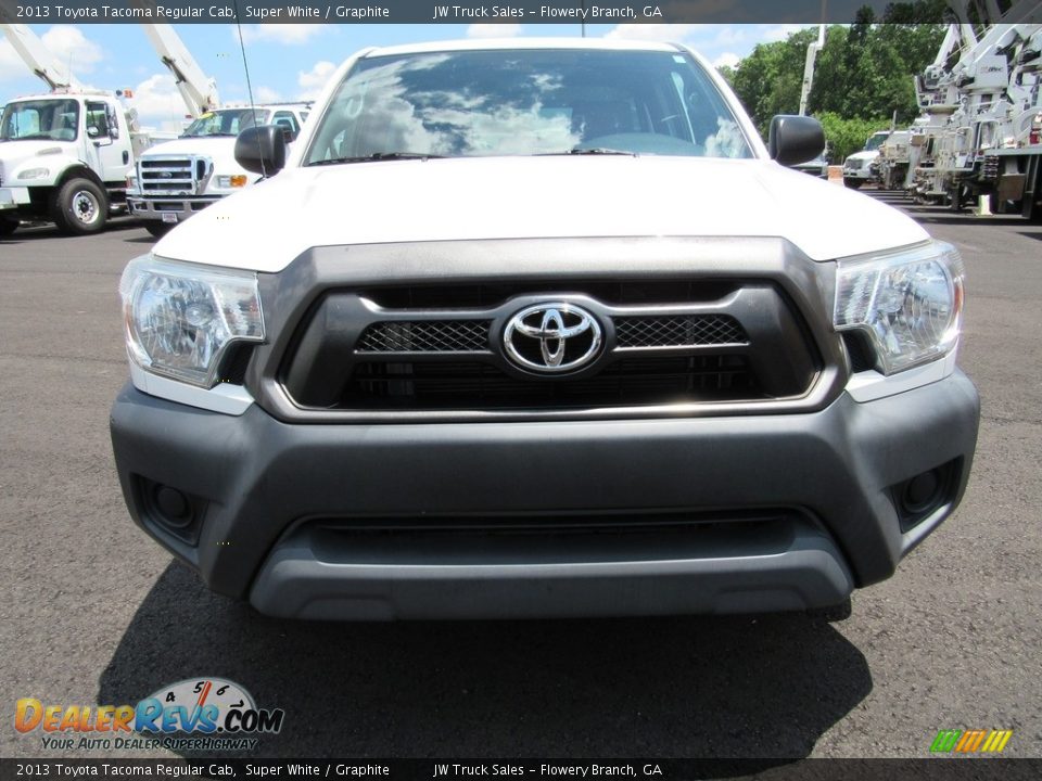 2013 Toyota Tacoma Regular Cab Super White / Graphite Photo #9