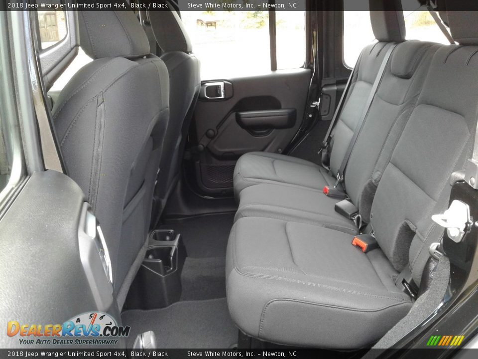 Rear Seat of 2018 Jeep Wrangler Unlimited Sport 4x4 Photo #13