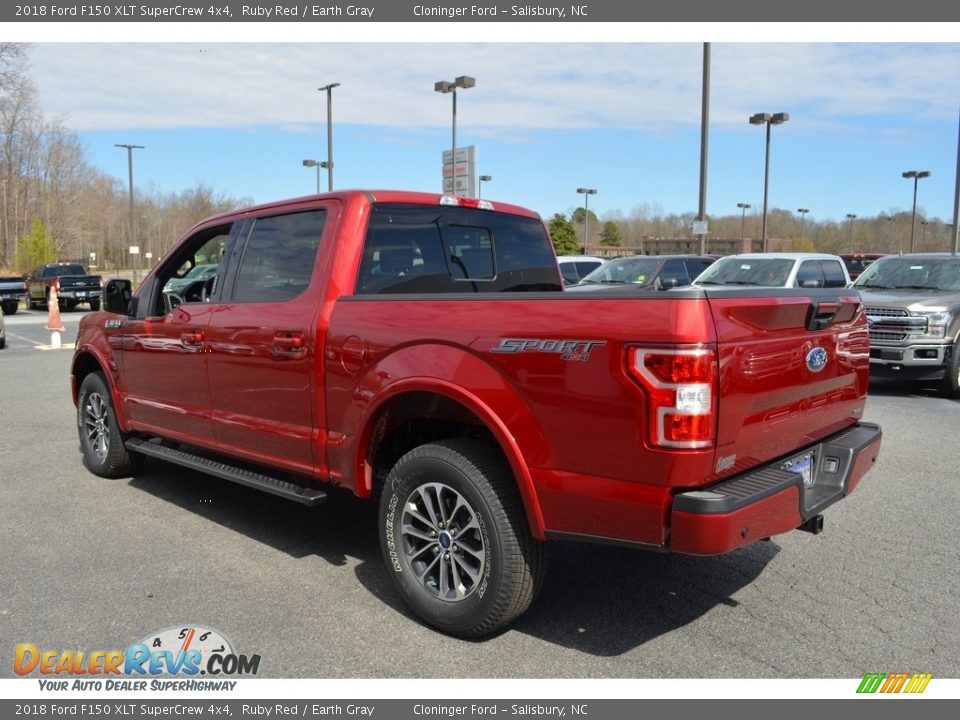 2018 Ford F150 XLT SuperCrew 4x4 Ruby Red / Earth Gray Photo #24