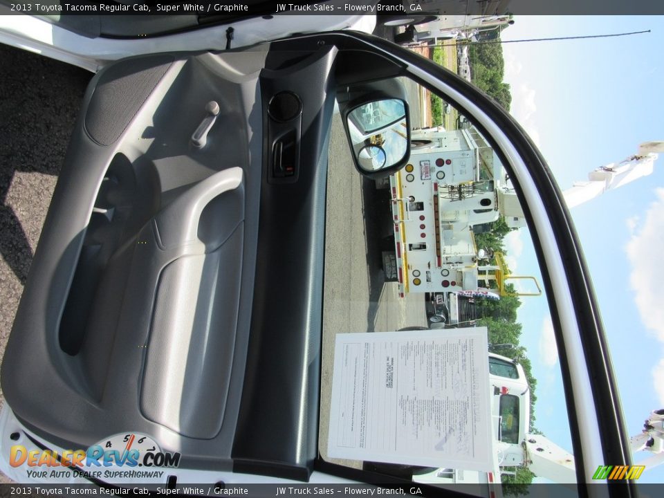 2013 Toyota Tacoma Regular Cab Super White / Graphite Photo #17