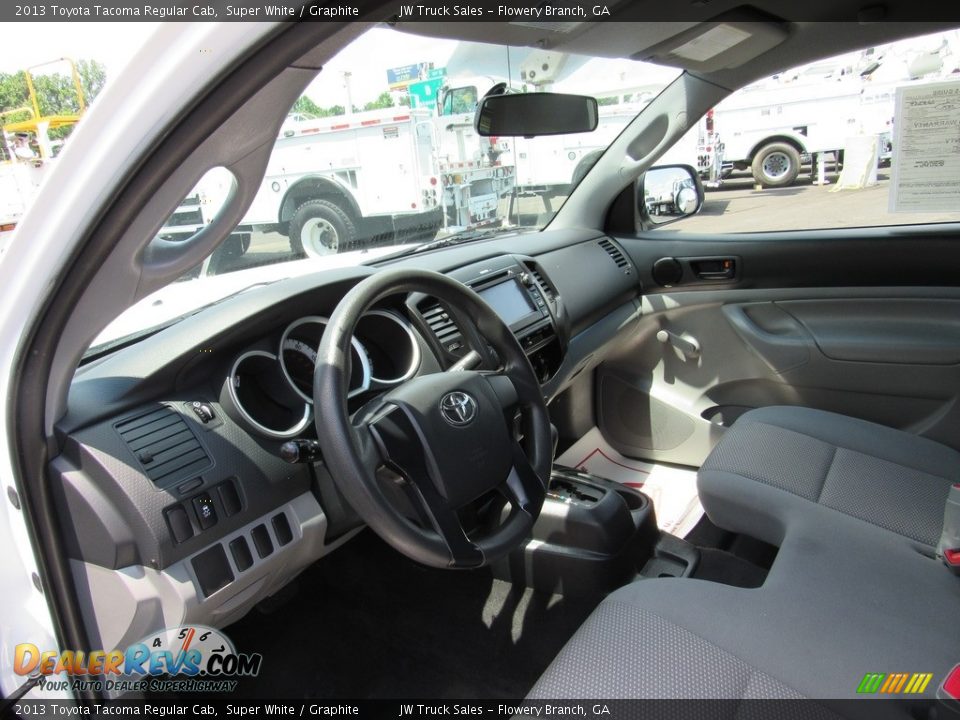 2013 Toyota Tacoma Regular Cab Super White / Graphite Photo #24