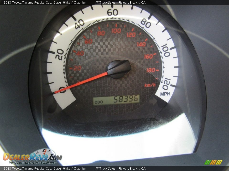 2013 Toyota Tacoma Regular Cab Super White / Graphite Photo #25