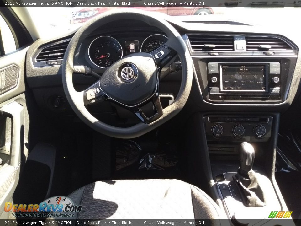 2018 Volkswagen Tiguan S 4MOTION Deep Black Pearl / Titan Black Photo #4