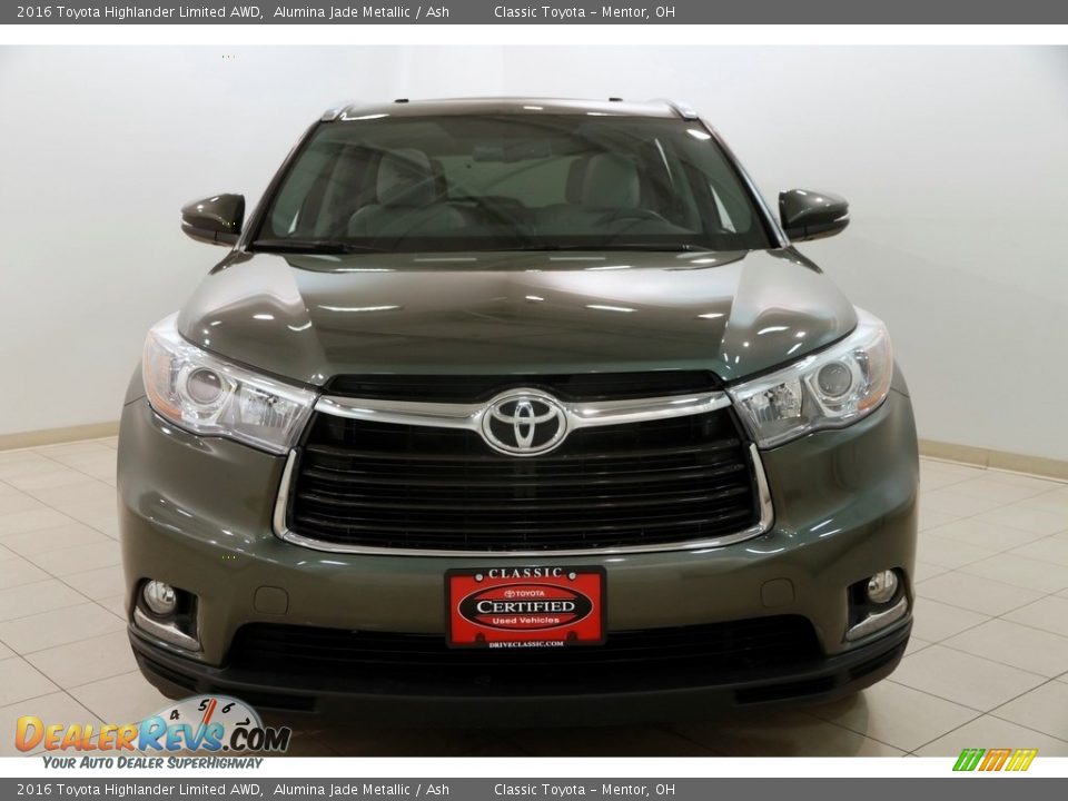 2016 Toyota Highlander Limited AWD Alumina Jade Metallic / Ash Photo #2