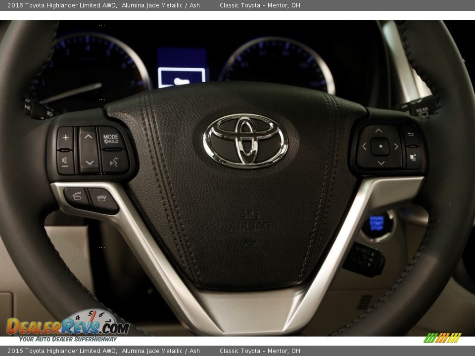 2016 Toyota Highlander Limited AWD Alumina Jade Metallic / Ash Photo #7