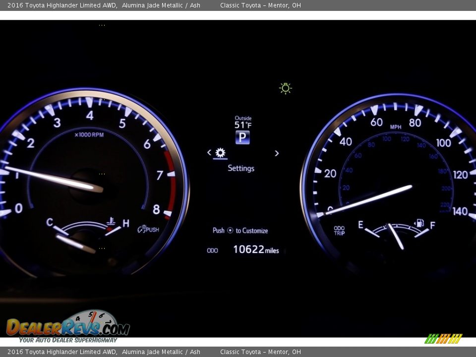 2016 Toyota Highlander Limited AWD Alumina Jade Metallic / Ash Photo #9