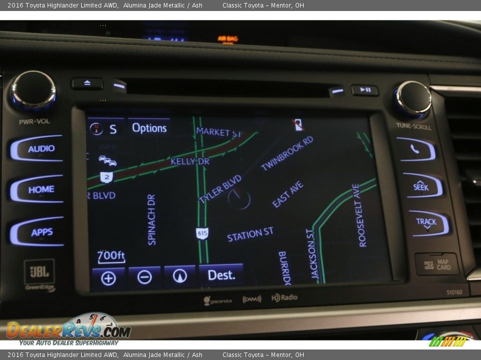 2016 Toyota Highlander Limited AWD Alumina Jade Metallic / Ash Photo #13