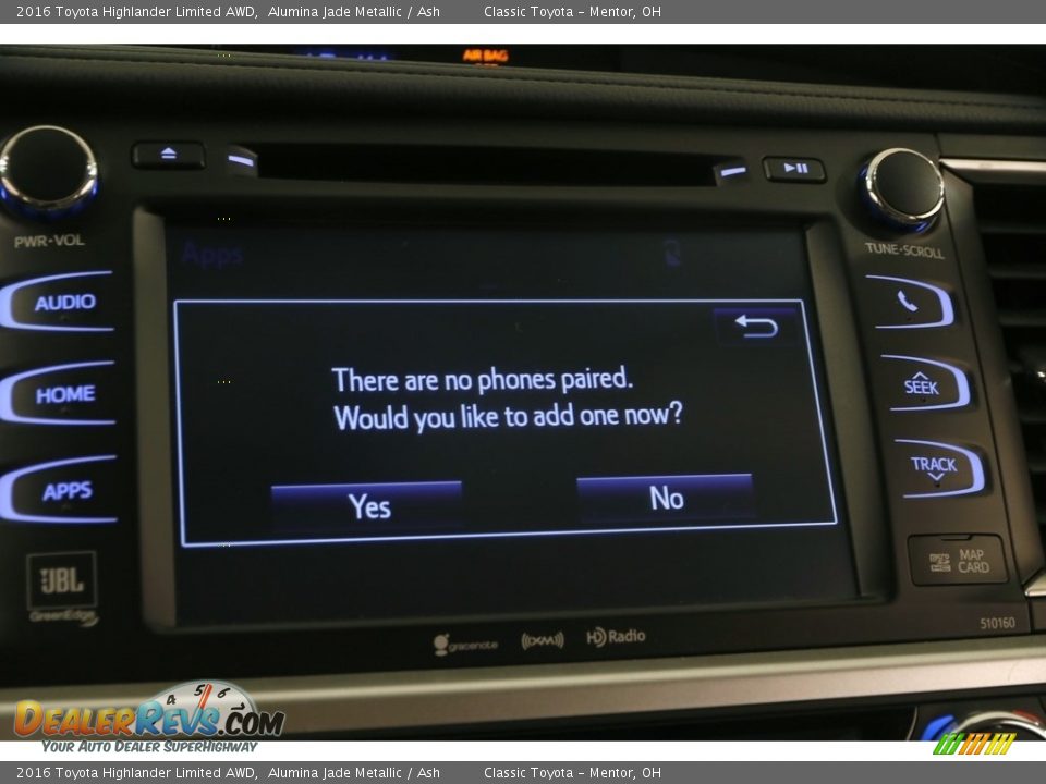 2016 Toyota Highlander Limited AWD Alumina Jade Metallic / Ash Photo #14