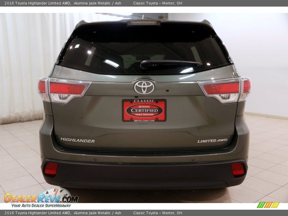 2016 Toyota Highlander Limited AWD Alumina Jade Metallic / Ash Photo #28
