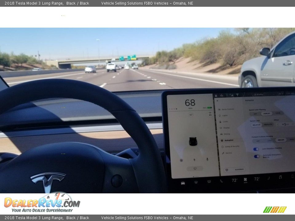2018 Tesla Model 3 Long Range Black / Black Photo #4