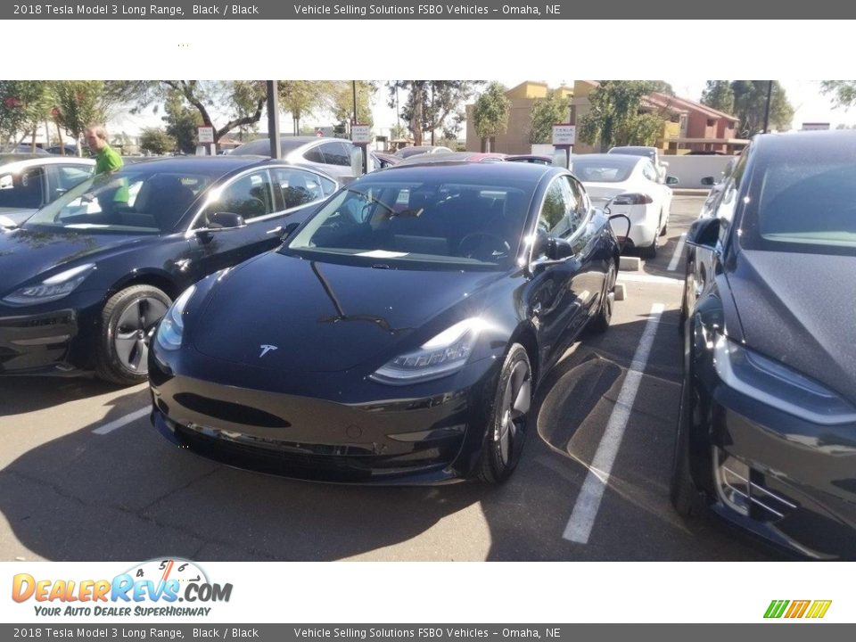 2018 Tesla Model 3 Long Range Black / Black Photo #11