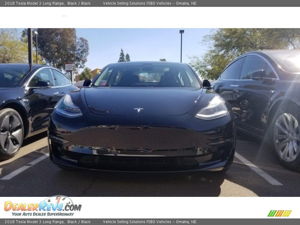 2018 Tesla Model 3 Long Range Black / Black Photo #12
