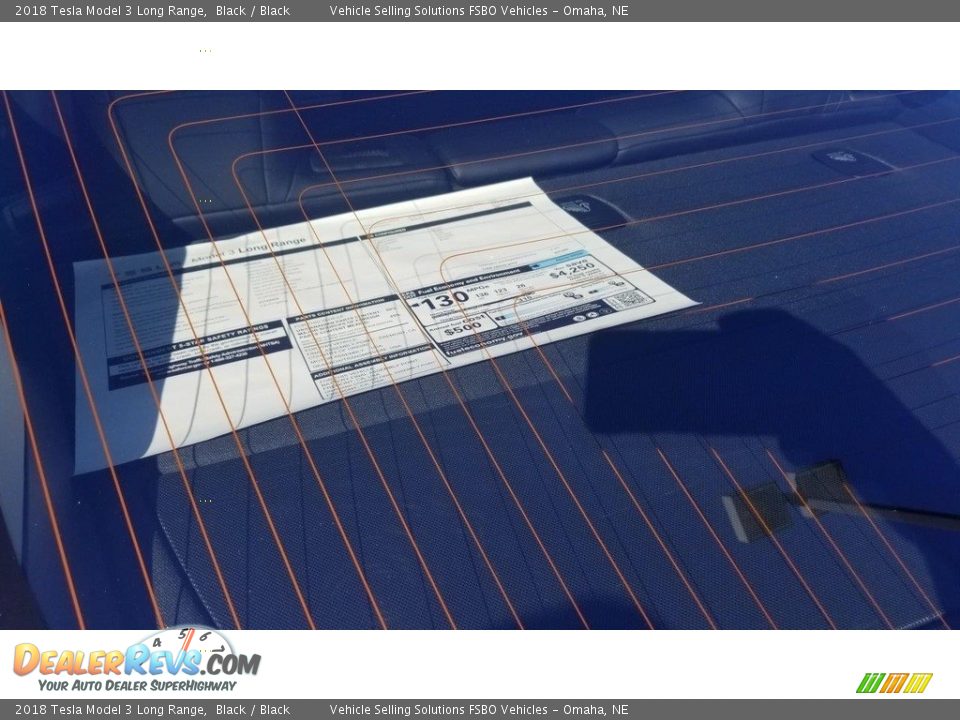 2018 Tesla Model 3 Long Range Window Sticker Photo #14