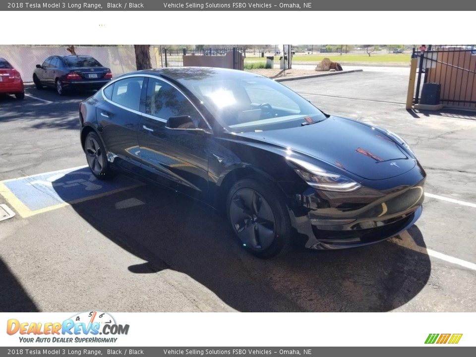 2018 Tesla Model 3 Long Range Black / Black Photo #22