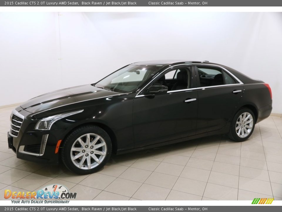 2015 Cadillac CTS 2.0T Luxury AWD Sedan Black Raven / Jet Black/Jet Black Photo #3