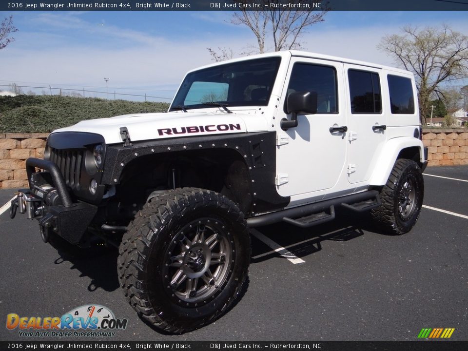 2016 Jeep Wrangler Unlimited Rubicon 4x4 Bright White / Black Photo #1