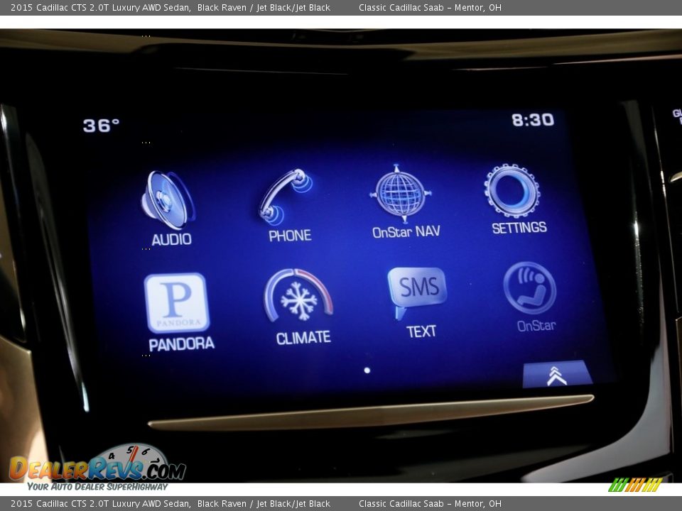 2015 Cadillac CTS 2.0T Luxury AWD Sedan Black Raven / Jet Black/Jet Black Photo #11