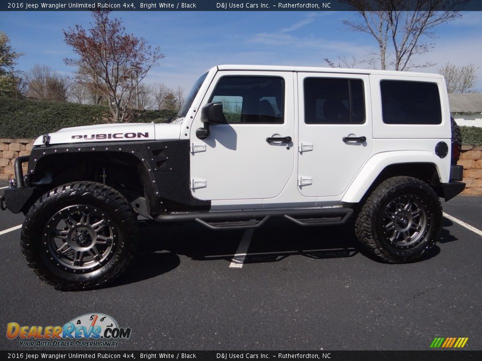 2016 Jeep Wrangler Unlimited Rubicon 4x4 Bright White / Black Photo #3