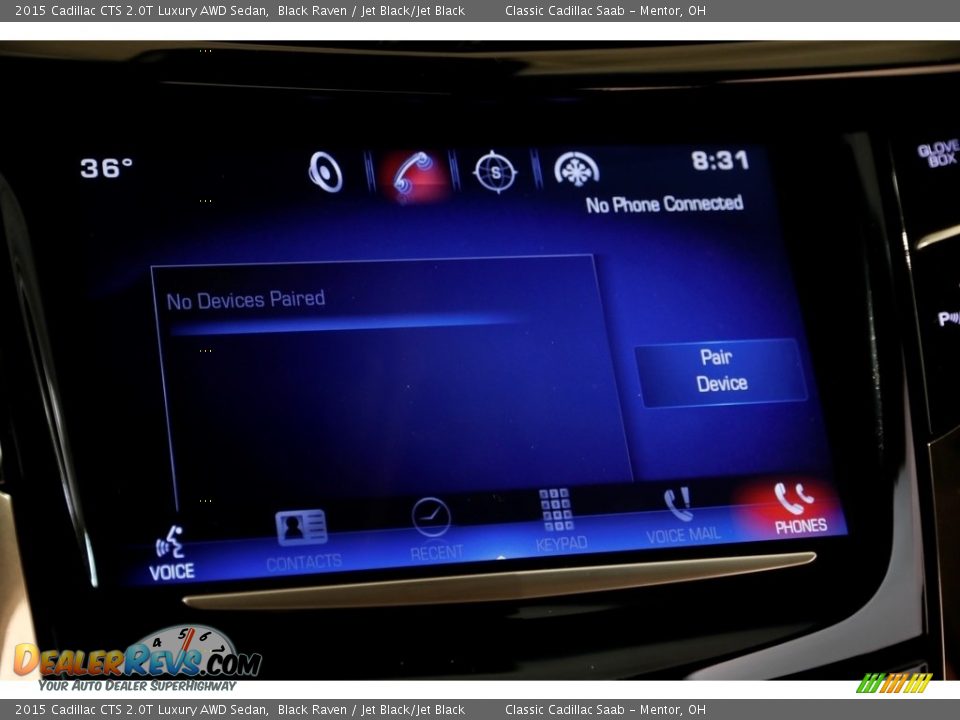 2015 Cadillac CTS 2.0T Luxury AWD Sedan Black Raven / Jet Black/Jet Black Photo #13