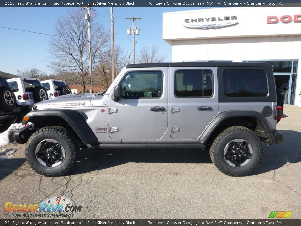 2018 Jeep Wrangler Unlimited Rubicon 4x4 Billet Silver Metallic / Black Photo #2