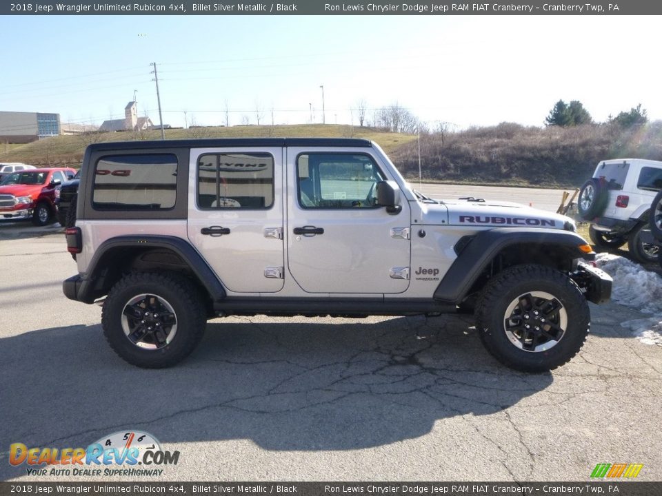2018 Jeep Wrangler Unlimited Rubicon 4x4 Billet Silver Metallic / Black Photo #6