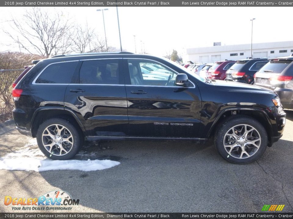 2018 Jeep Grand Cherokee Limited 4x4 Sterling Edition Diamond Black Crystal Pearl / Black Photo #4