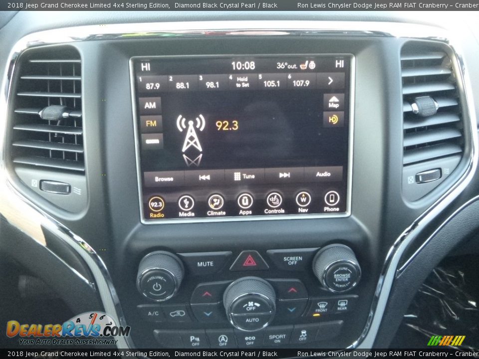 2018 Jeep Grand Cherokee Limited 4x4 Sterling Edition Diamond Black Crystal Pearl / Black Photo #14