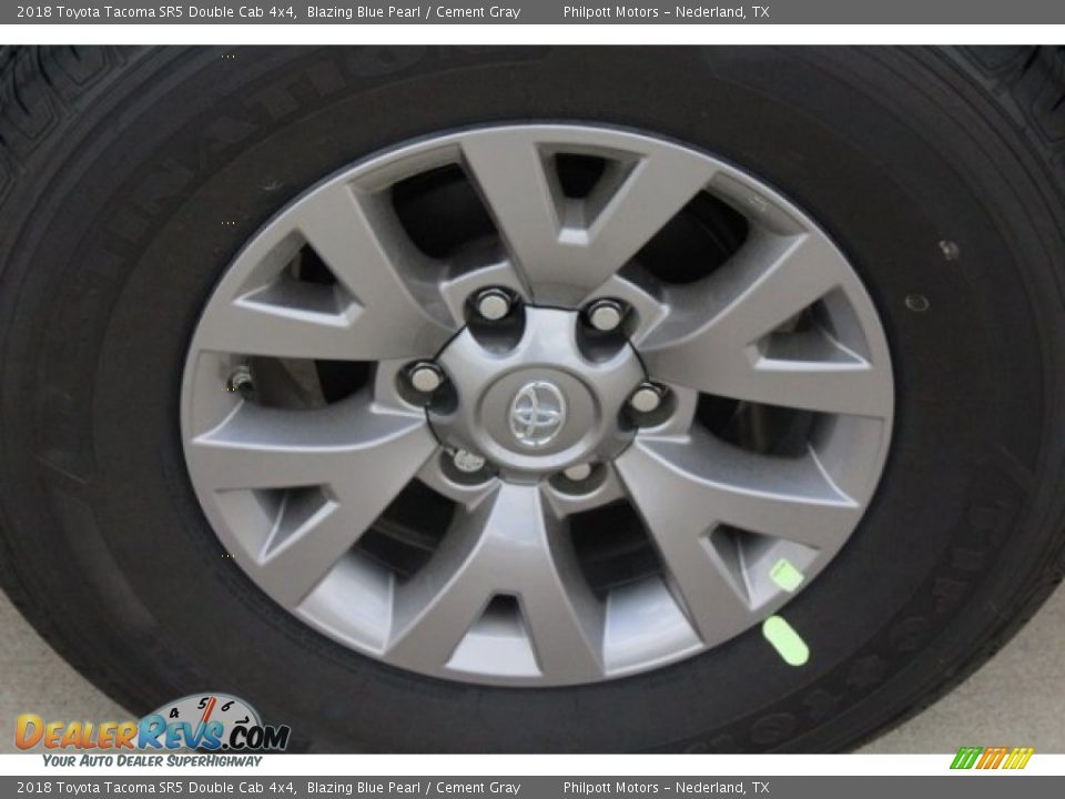 2018 Toyota Tacoma SR5 Double Cab 4x4 Blazing Blue Pearl / Cement Gray Photo #5