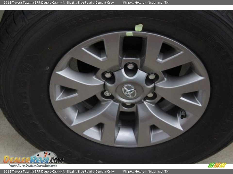 2018 Toyota Tacoma SR5 Double Cab 4x4 Blazing Blue Pearl / Cement Gray Photo #9