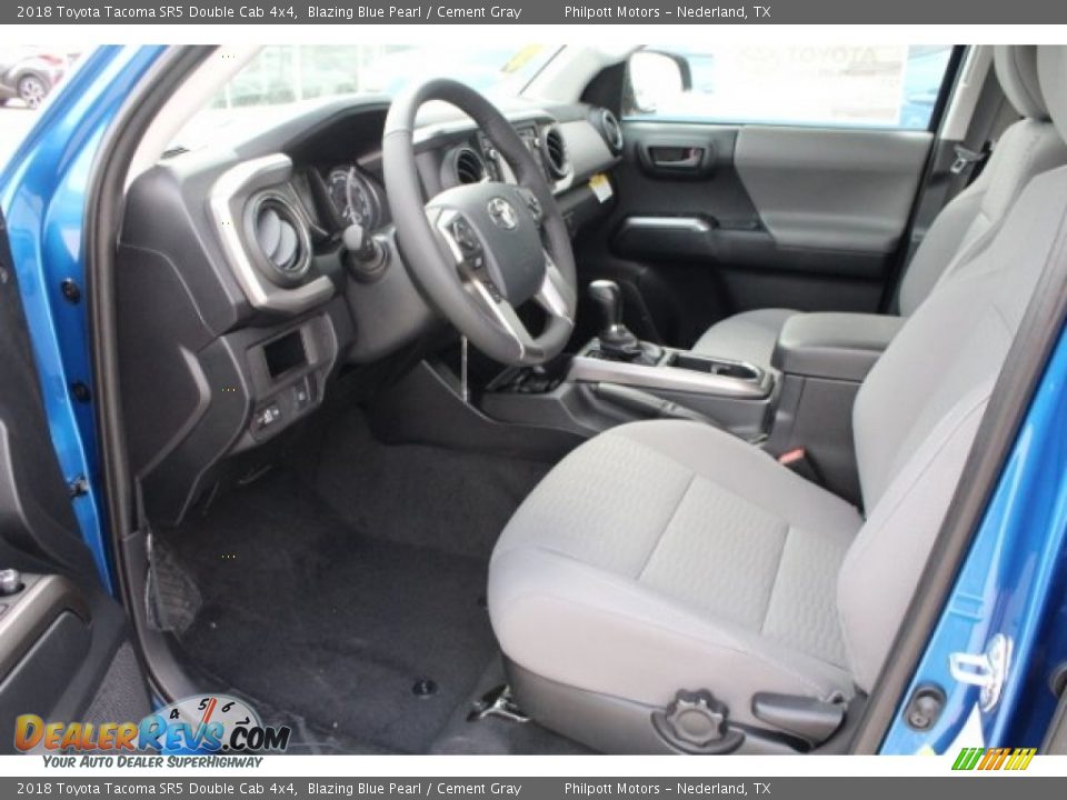 2018 Toyota Tacoma SR5 Double Cab 4x4 Blazing Blue Pearl / Cement Gray Photo #13