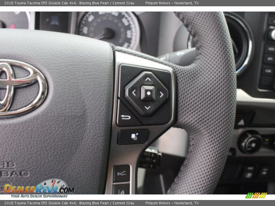 2018 Toyota Tacoma SR5 Double Cab 4x4 Blazing Blue Pearl / Cement Gray Photo #18