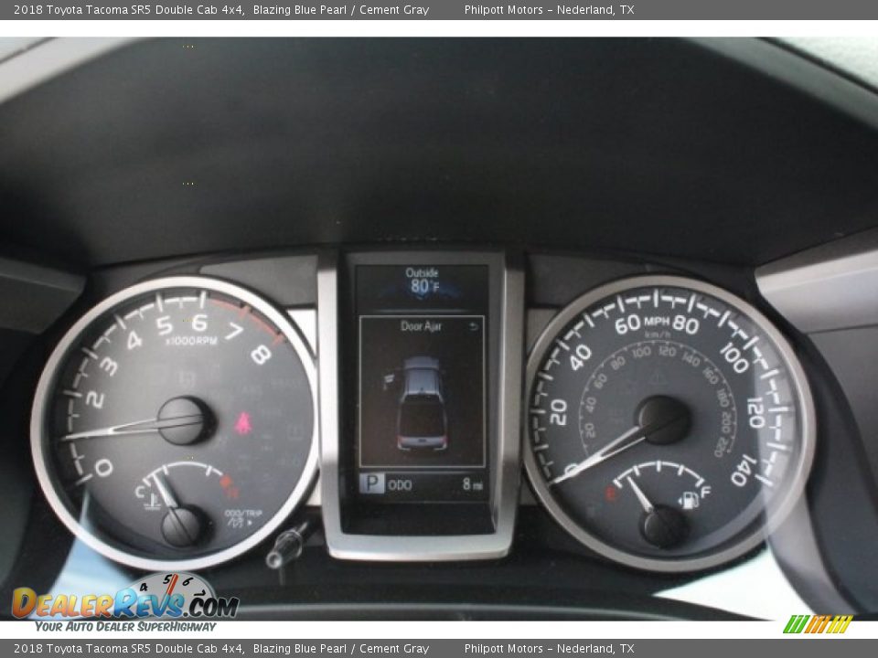 2018 Toyota Tacoma SR5 Double Cab 4x4 Blazing Blue Pearl / Cement Gray Photo #19