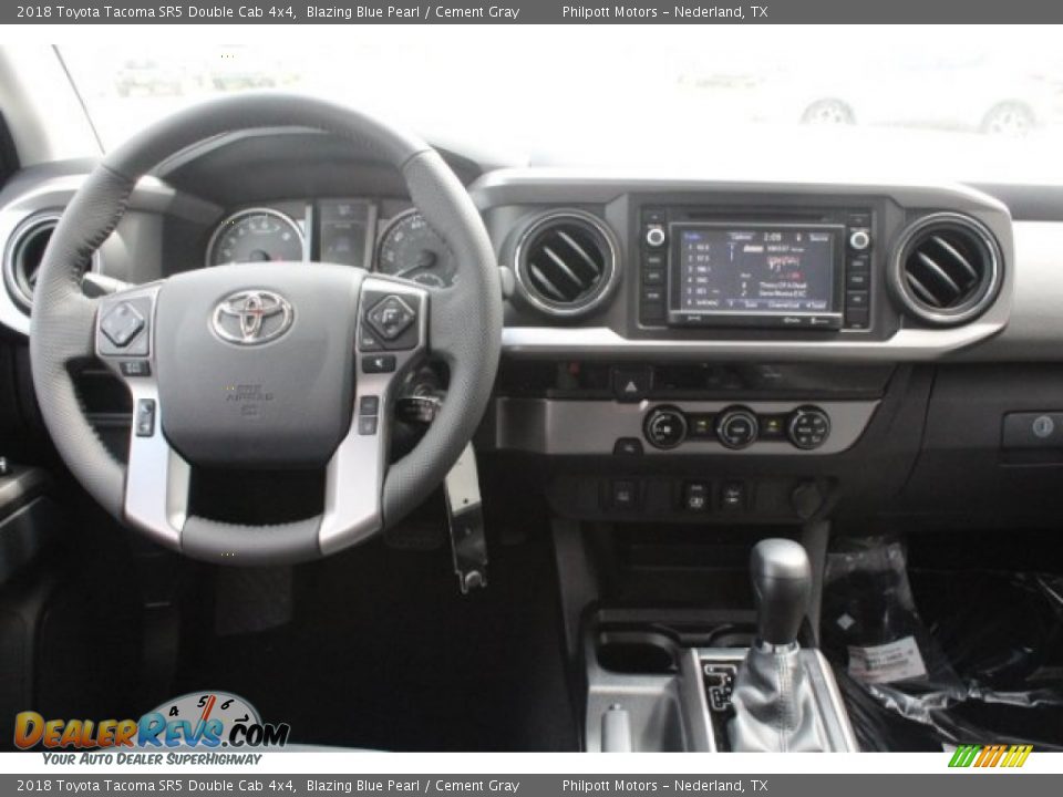 2018 Toyota Tacoma SR5 Double Cab 4x4 Blazing Blue Pearl / Cement Gray Photo #22
