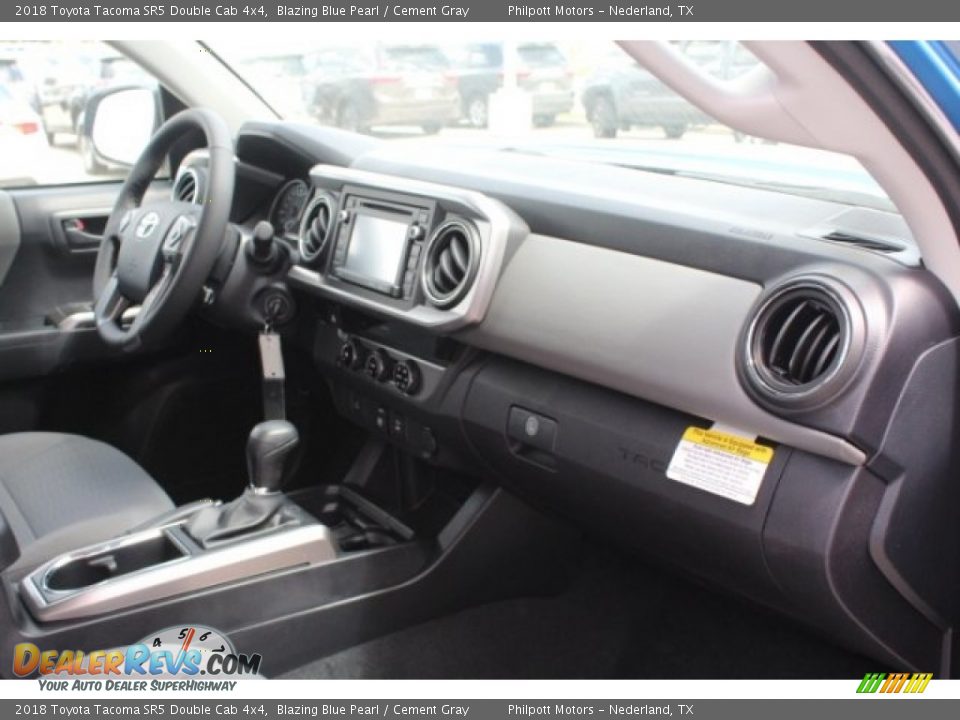2018 Toyota Tacoma SR5 Double Cab 4x4 Blazing Blue Pearl / Cement Gray Photo #28