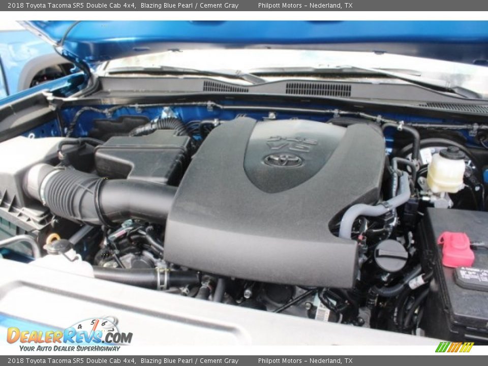 2018 Toyota Tacoma SR5 Double Cab 4x4 Blazing Blue Pearl / Cement Gray Photo #30