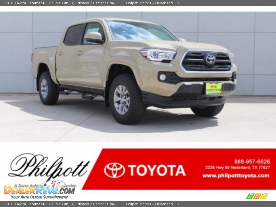 2018 Toyota Tacoma SR5 Double Cab Quicksand / Cement Gray Photo #1
