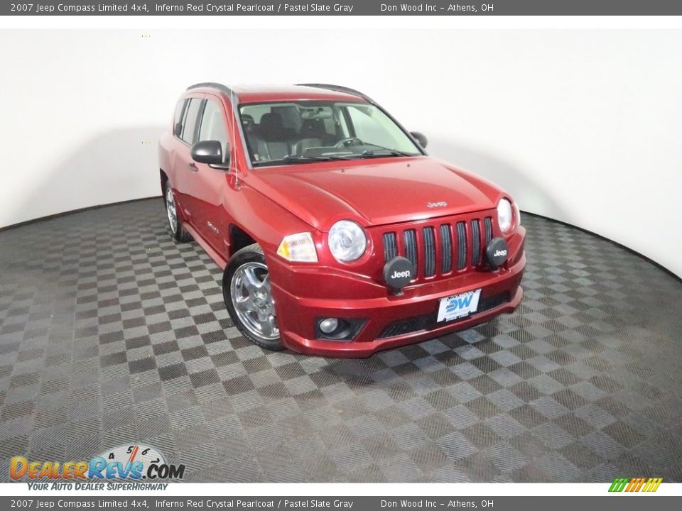 2007 Jeep Compass Limited 4x4 Inferno Red Crystal Pearlcoat / Pastel Slate Gray Photo #4