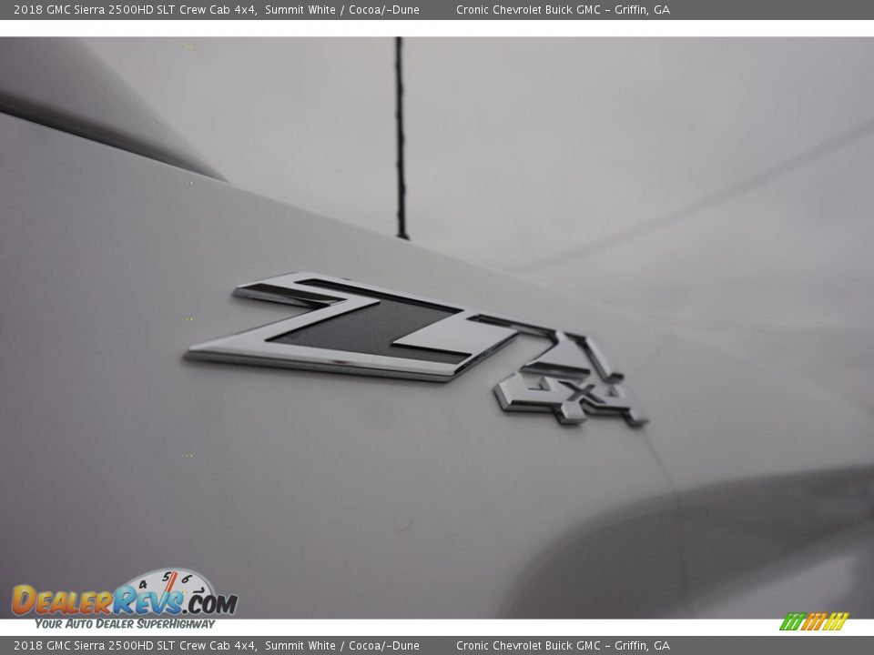 2018 GMC Sierra 2500HD SLT Crew Cab 4x4 Summit White / Cocoa/­Dune Photo #9
