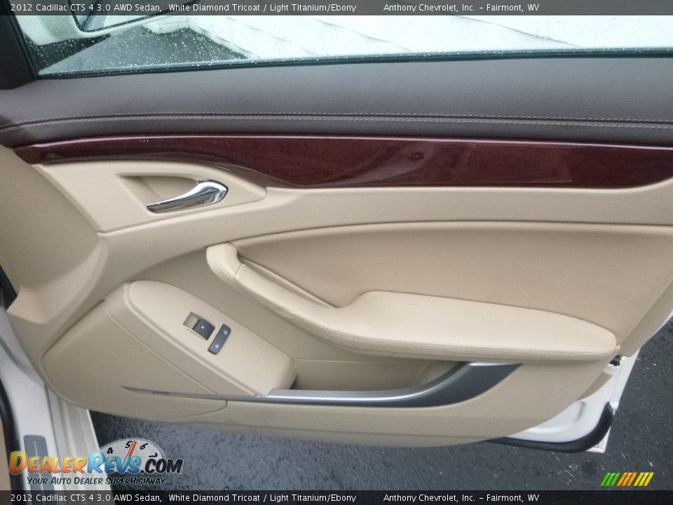 2012 Cadillac CTS 4 3.0 AWD Sedan White Diamond Tricoat / Light Titanium/Ebony Photo #9