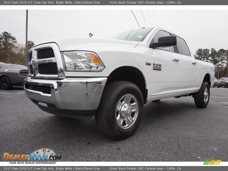 2017 Ram 2500 SLT Crew Cab 4x4 Bright White / Black/Diesel Gray Photo #3